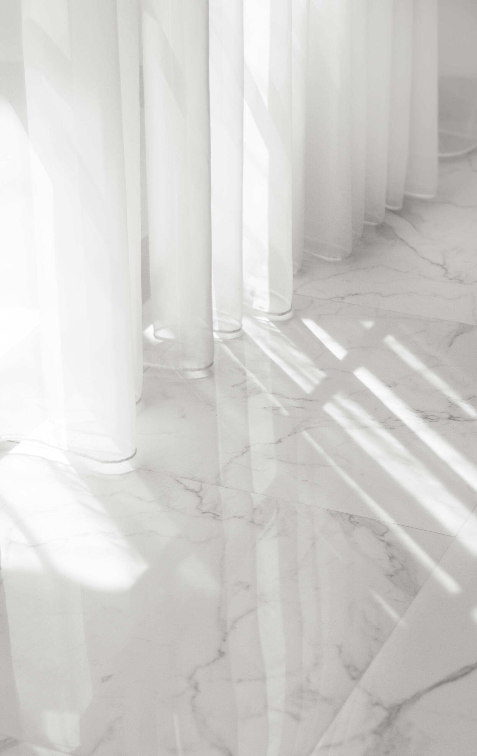 Sheer white curtains